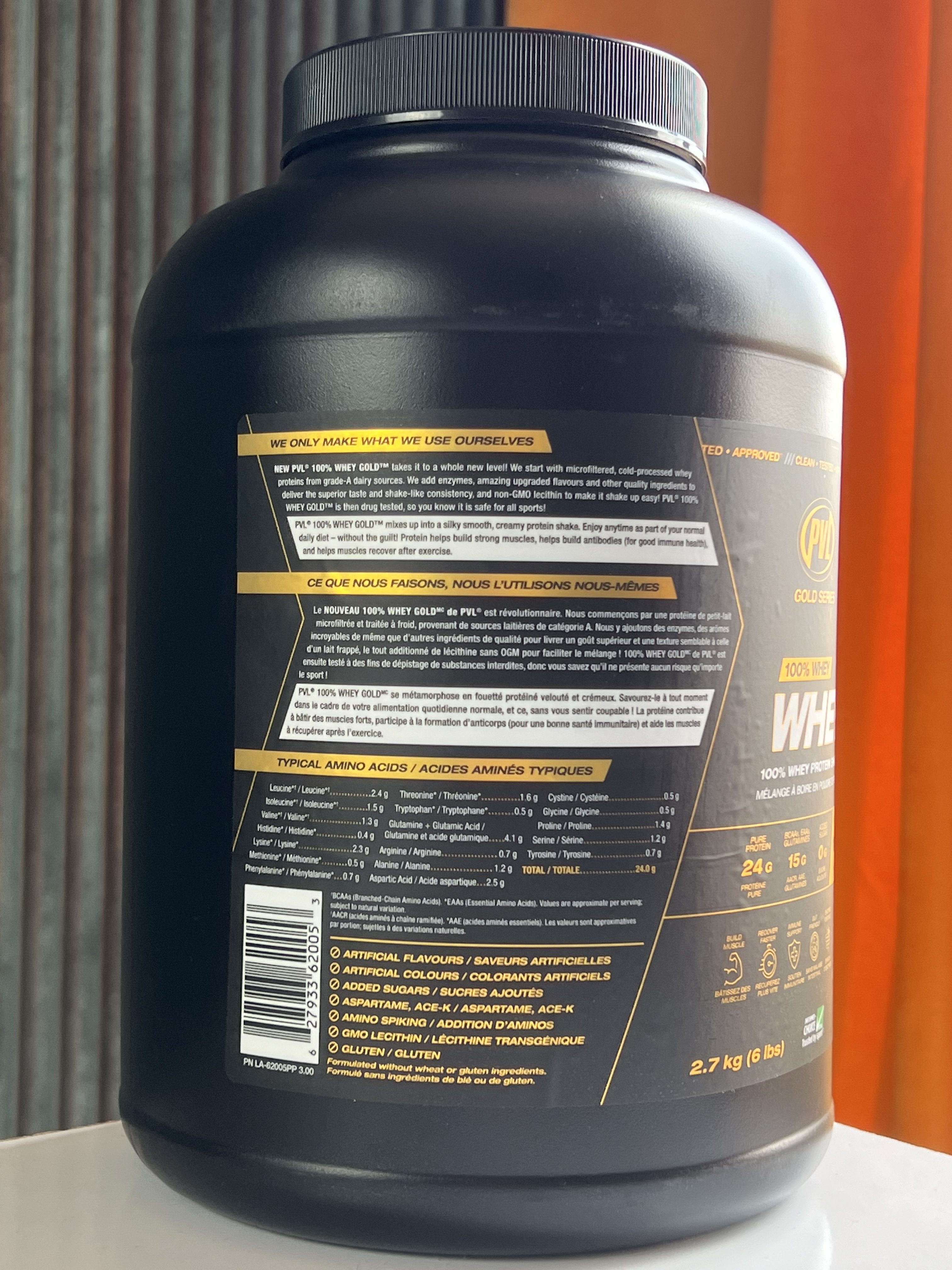 پروتئین وی 2.7 کیلو گلد پی وی ال Whey Gold PVL1