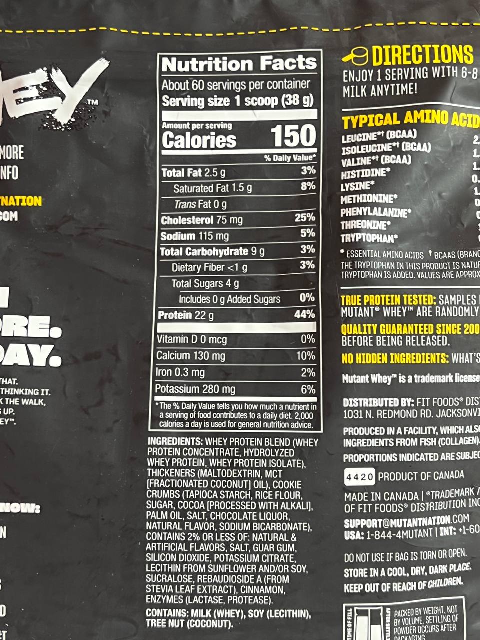 پروتئین وی جدید موتانت 2.3کیلوگرم Whey 100 Mutant3