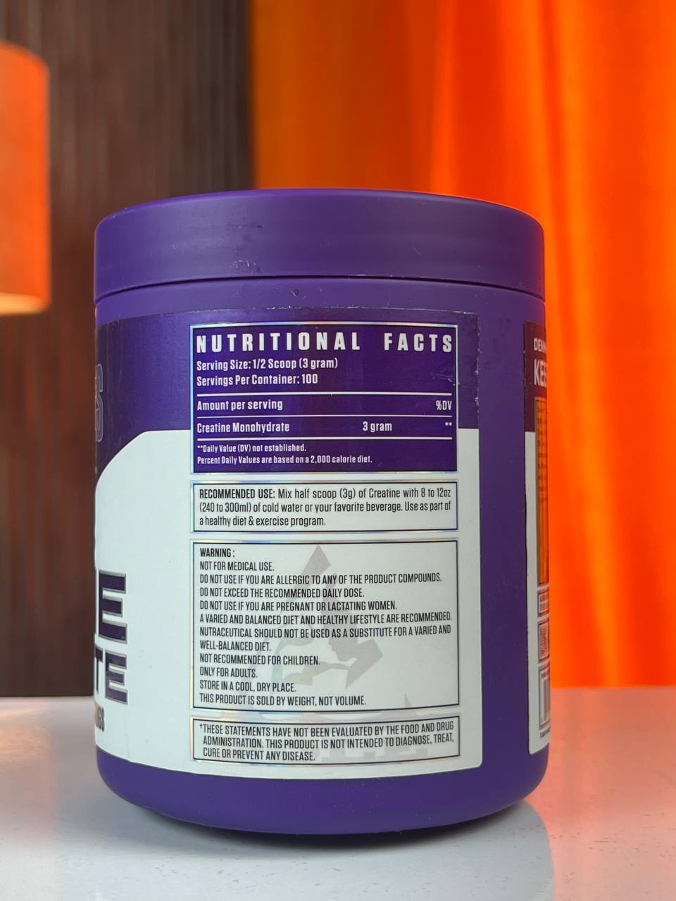 کراتین مونوهیدرات دنیس جیمز 300گرم Creatine Denis James3