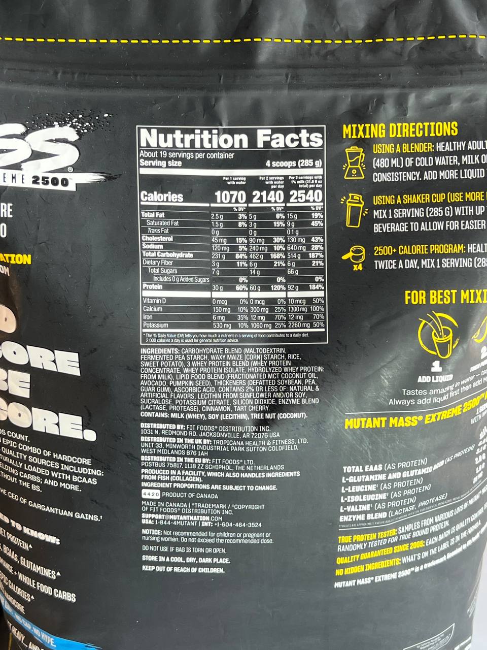 مس گینر اکستریم موتانت Mass Gainer extreme Mutant 5.5kg1
