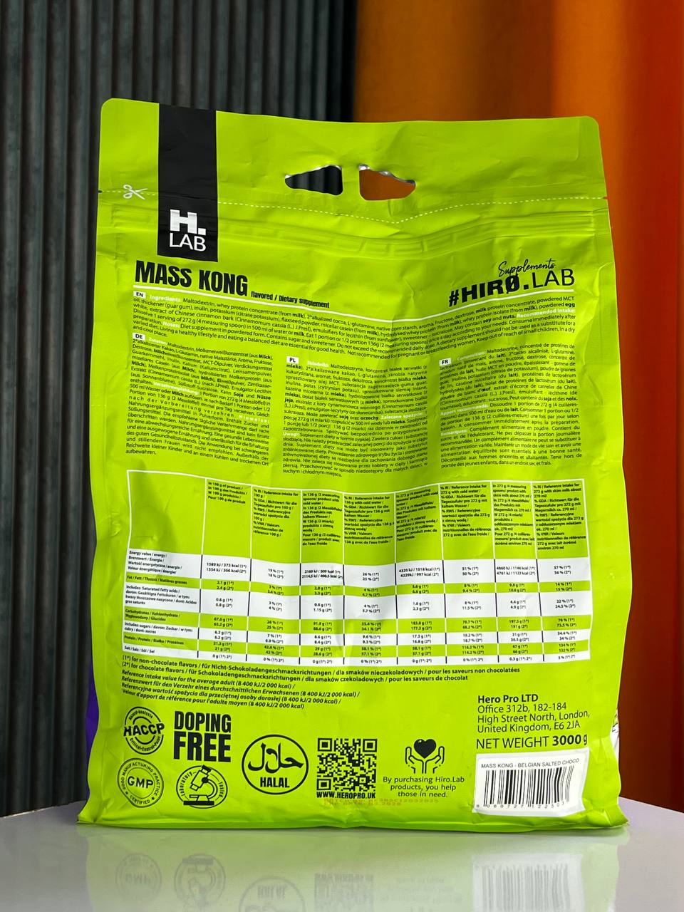 گینر پروتئین بالا هیرولب Mass Gainer Hirolab1