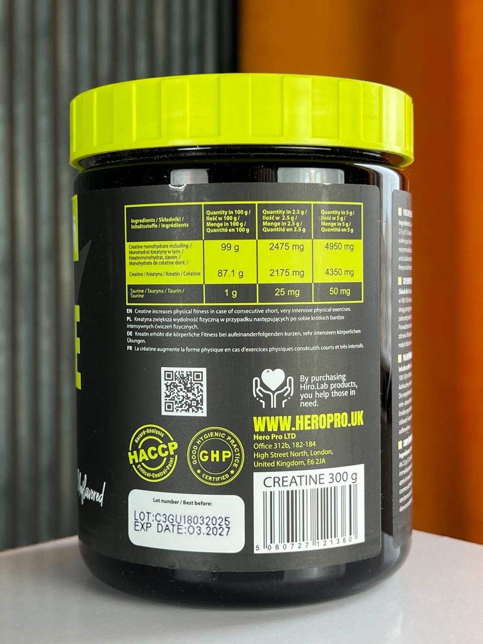 کراتین 300گرم هیرولب Creatine HiroLab2