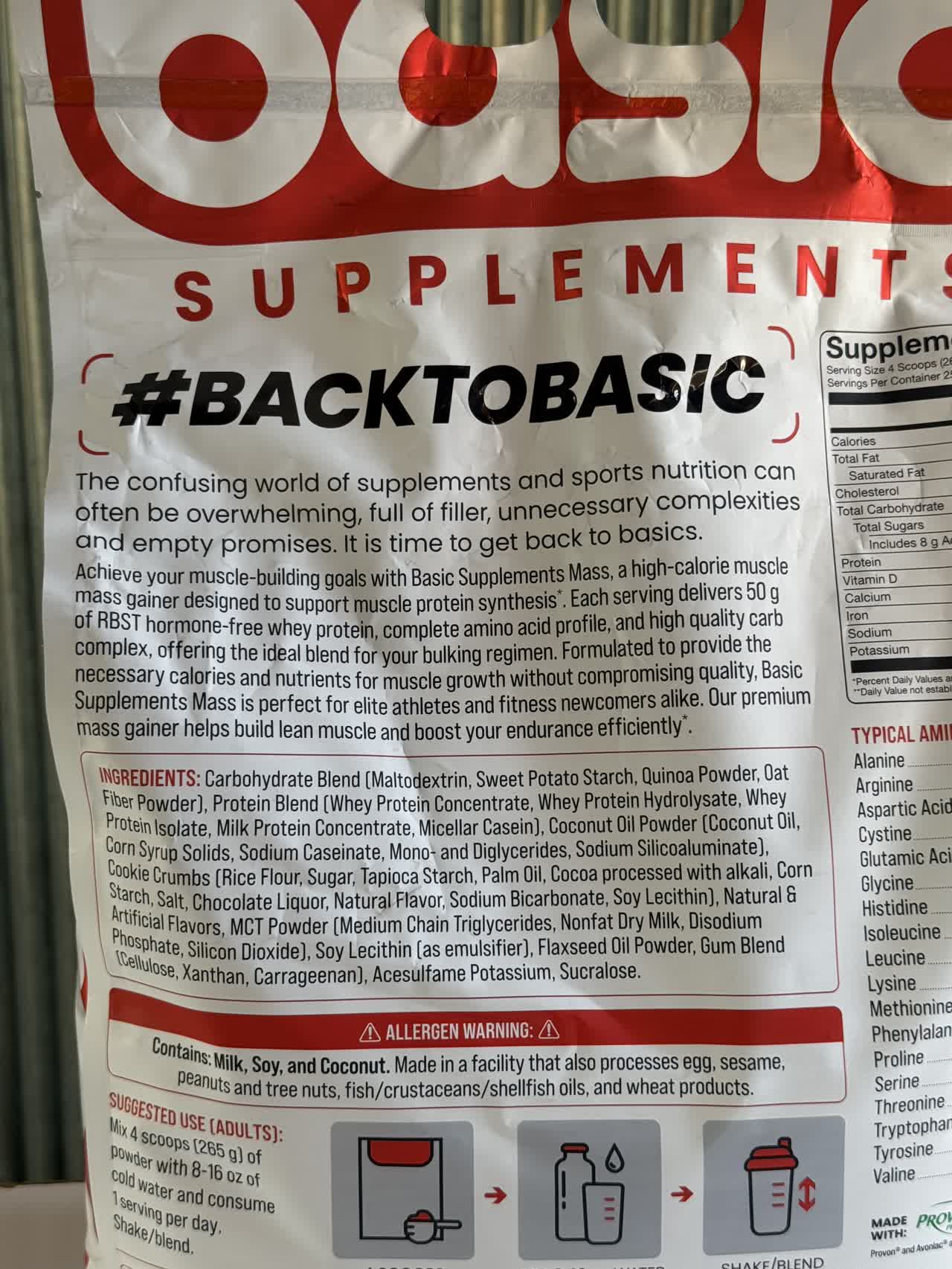 مس گینر 7کیلو بیسیک Mass Gainer BASIC3