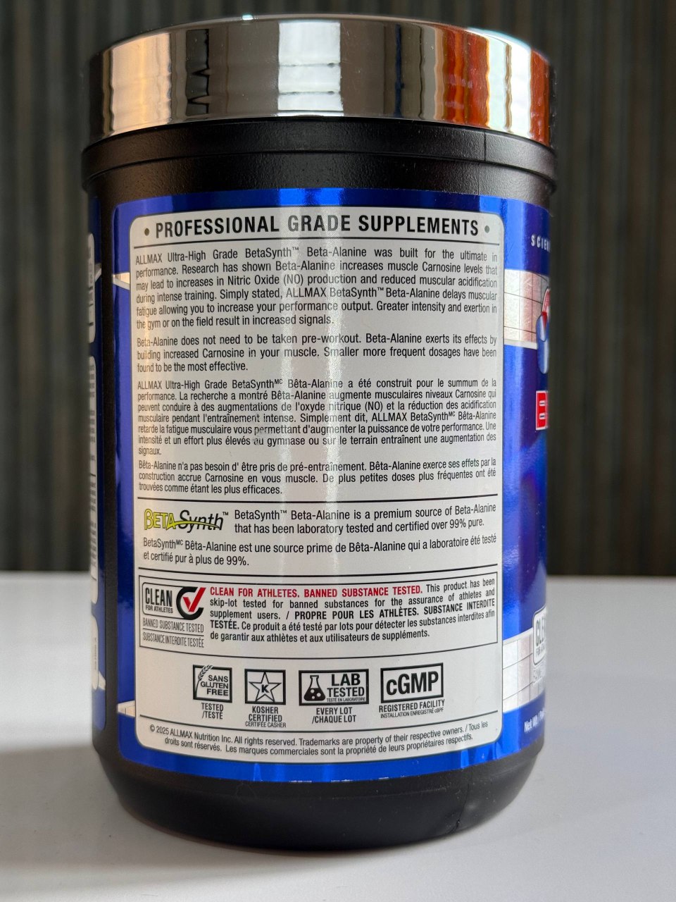 بتاآلانین آلمکس 400گرم BetaAlanine ALLMAX2