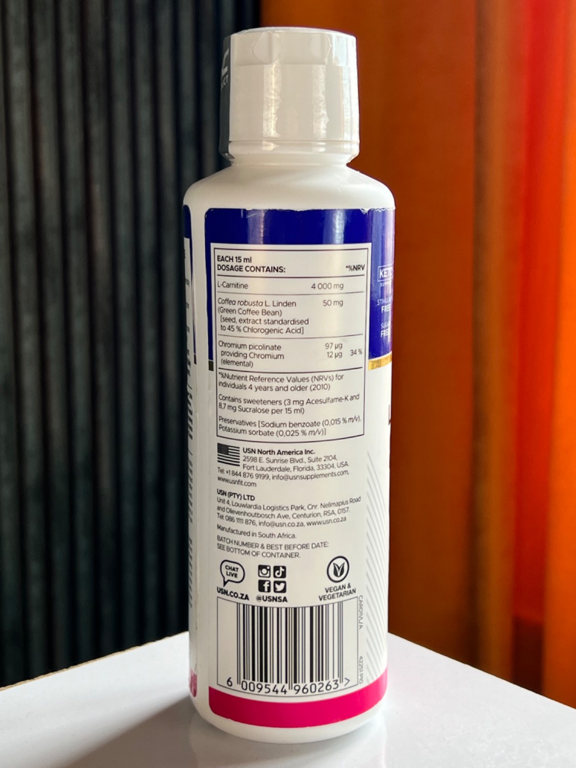 الکارنیتین مایع 8000 یو اس ان L- Carnitine USN1